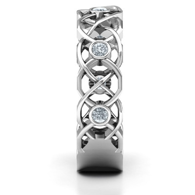 Sterling Silver Intertwined Love Band Ring - The Name Jewellery™
