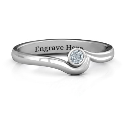 Sterling Silver Low Wave Ring - The Name Jewellery™
