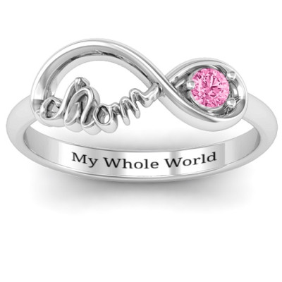 Sterling Silver Mom's Infinity Bond Ring - The Name Jewellery™