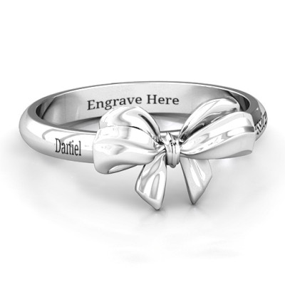 Sterling Silver Papillon Bow Ring - The Name Jewellery™