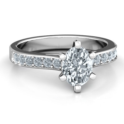 Sterling Silver Shining in Love Ring - The Name Jewellery™