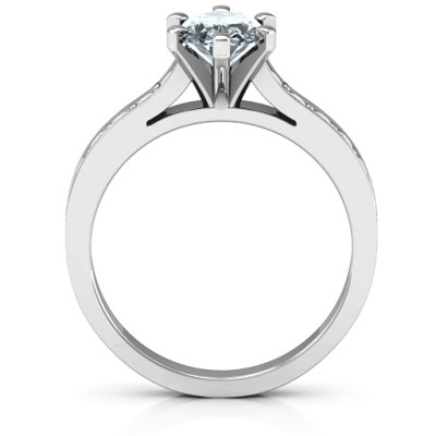 Sterling Silver Shining in Love Ring - The Name Jewellery™