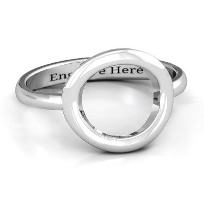 Sterling Silver Simple Circle Karma Ring - The Name Jewellery™