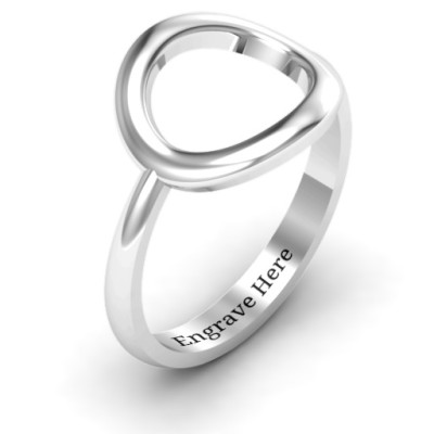 Sterling Silver Simple Circle Karma Ring - The Name Jewellery™