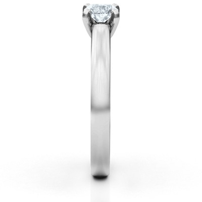 Sterling Silver Simply Solitaire Ring - The Name Jewellery™