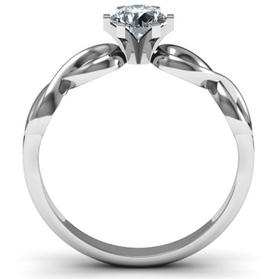 Sterling Silver Solitaire Infinity Ring - The Name Jewellery™