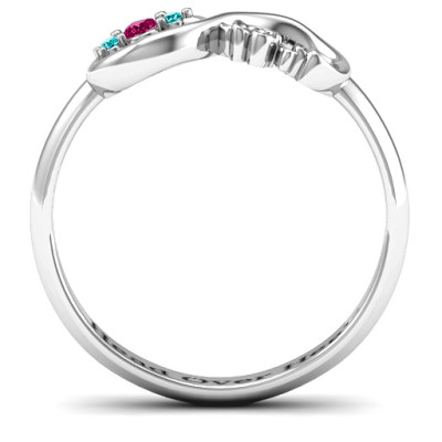 Sterling Silver Sparkly Love Infinity Ring - The Name Jewellery™