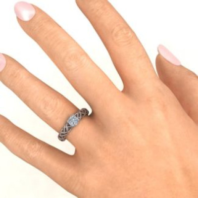 Sterling Silver Tangled in Love Ring - The Name Jewellery™