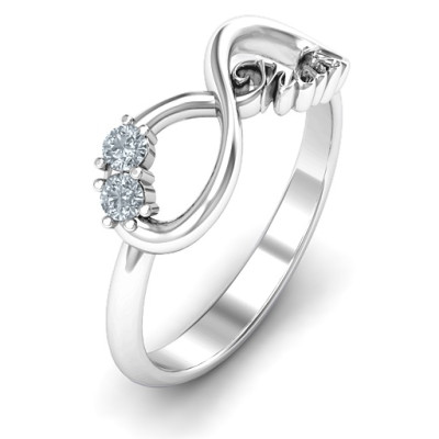 Sterling Silver Trust Infinity Ring - The Name Jewellery™