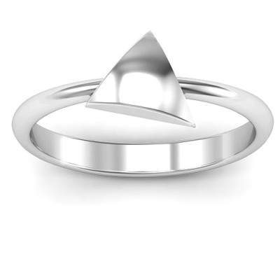Triangle Pebble Geometric Ring - The Name Jewellery™