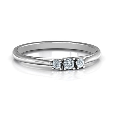 Trinity Ring on Classic Band - The Name Jewellery™