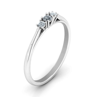 Trinity Ring on Classic Band - The Name Jewellery™