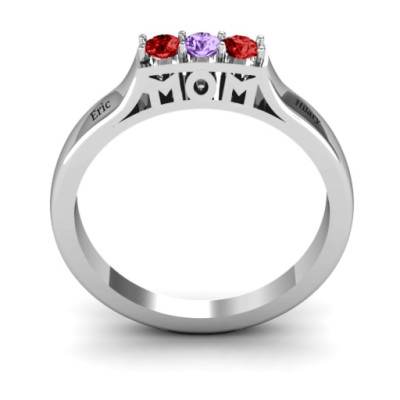 Triple Round Stone MOM Ring - The Name Jewellery™