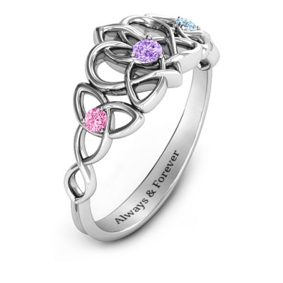 Triple Trinity Celtic Heart Ring - The Name Jewellery™
