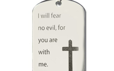 Personalised Titanium Steel Military Dog Tag Name Necklace