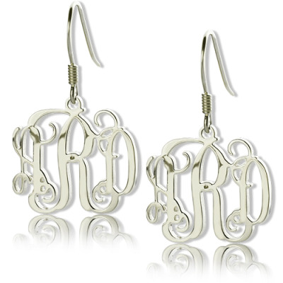 Personalised Sterling Silver Monogram Earrings - The Name Jewellery™