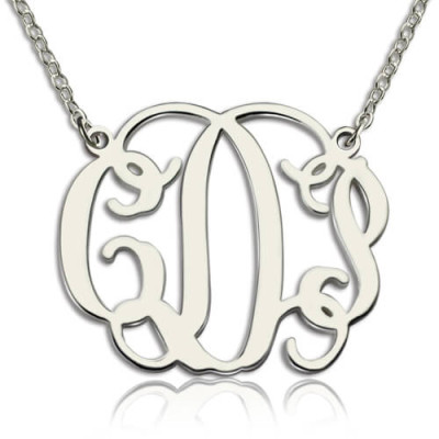 Personalised Monogram Necklace in Sterling Silver - The Name Jewellery™