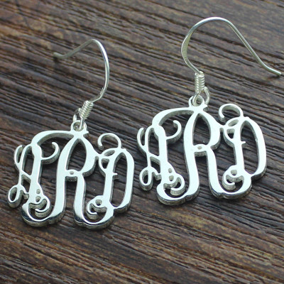 Personalised Sterling Silver Monogram Earrings - The Name Jewellery™