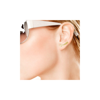 18K Gold Name Stud Earring - The Name Jewellery™