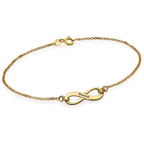 Men’s Gold, Silver & Crystal Infinity Name Anklet & Bracelets - The Name Jewellery™