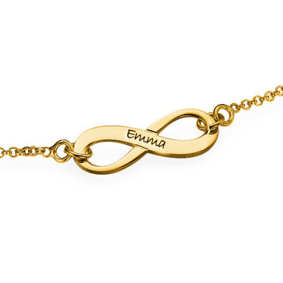 Men’s Gold, Silver & Crystal Infinity Name Anklet & Bracelets - The Name Jewellery™