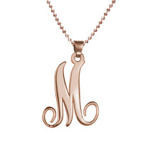 Personalized Rose Gold Single Initial Necklace | Elegant Jewellery
