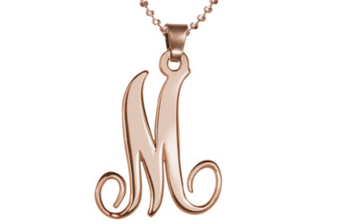 Personalized Rose Gold Single Initial Necklace | Elegant Jewellery