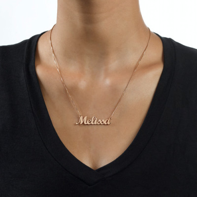 18ct Rose Gold Plated Script Name Necklace - The Name Jewellery™
