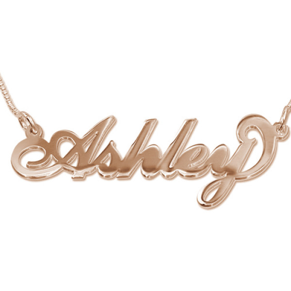 18ct Rose Gold Plated Silver Name Necklace - The Name Jewellery™