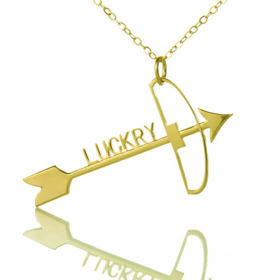 18ct Gold Plated 925 Silver Arrow Cross Name Necklaces Pendant Necklace - The Name Jewellery™