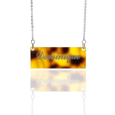 Personalised Acrylic Bar Carrie Name Necklace - The Name Jewellery™
