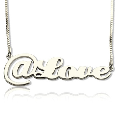Twitter At Symbol Name Necklace Sterling Silver - The Name Jewellery™