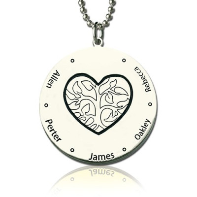 Family Tree Jewellery Necklace Engraved Names - The Name Jewellery™