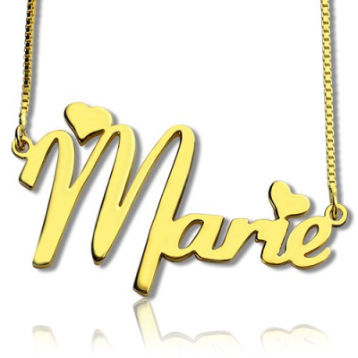 Personalised Name Necklace for Girls 18ct Gold Plated Nameplate - The Name Jewellery™