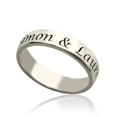 Personalised Promise Name Ring Sterling Silver - The Name Jewellery™