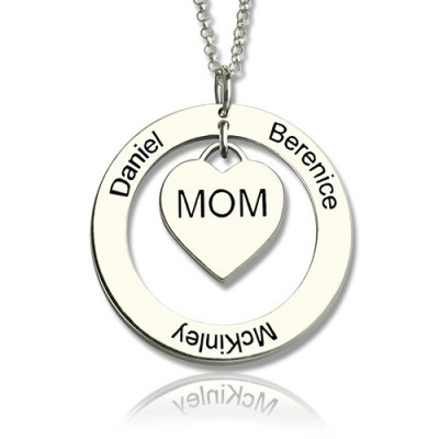 Family Names Necklace For Mom Sterling Silver - The Name Jewellery™