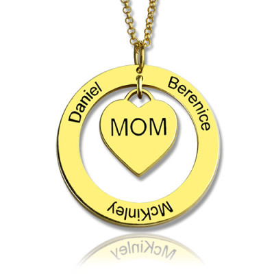 Family Names Necklace For Mom 18ct Gold Plating - The Name Jewellery™