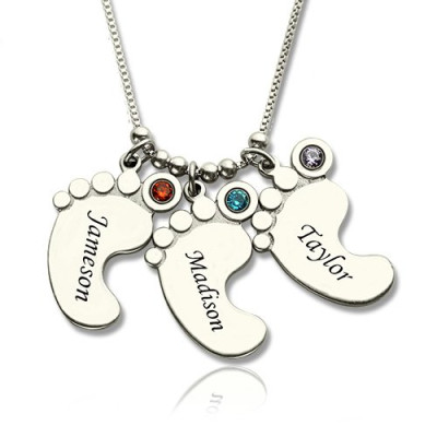 Baby Feet Charm Necklace for Mom - The Name Jewellery™