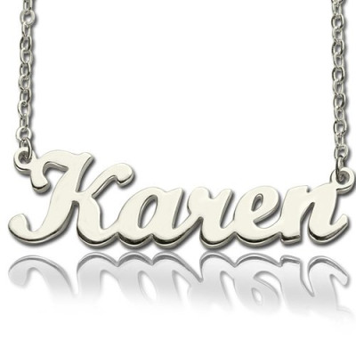 Personalised Script Name Necklace Sterling Silver - The Name Jewellery™
