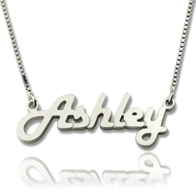 Sterling Silver Retro Name Necklace - The Name Jewellery™