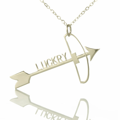 Silver Arrow Cross Name Necklaces Pendant Necklace - The Name Jewellery™