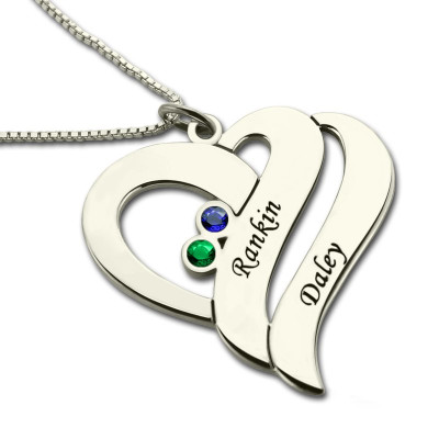 Two Hearts Forever One Necklace Sterling Silver - The Name Jewellery™