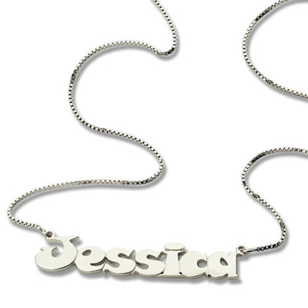 Kids Comic Name Necklace Sterling Silver - The Name Jewellery™