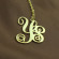 Personalised 18ct Gold Vine Monogram Necklace | Handcrafted