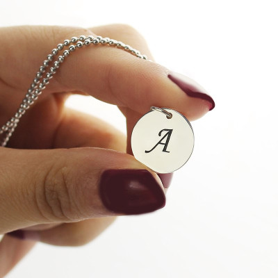 Personalised Initial Discs Necklace Silver - The Name Jewellery™