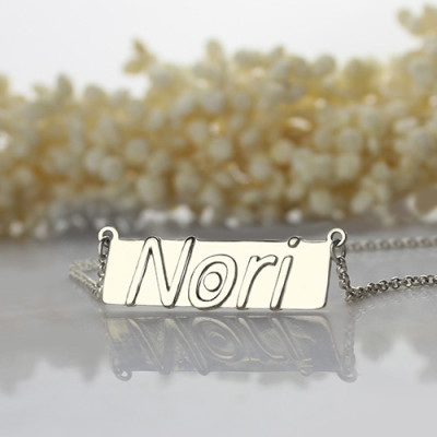 Personalised Nameplate Bar Necklace Sterling Silver - The Name Jewellery™