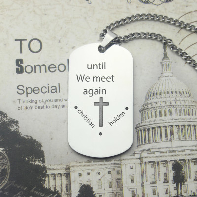 Remembrance Dog Tag Name Necklace - The Name Jewellery™