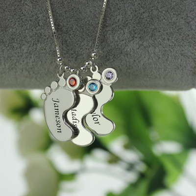 Baby Feet Charm Necklace for Mom - The Name Jewellery™