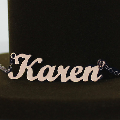 18ct Rose Gold Plated Karen Style Name Necklace - The Name Jewellery™