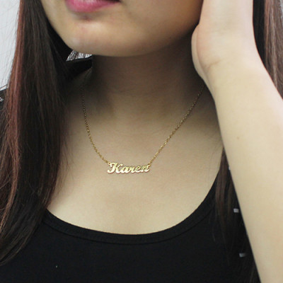 18ct Gold Plated Karen Style Name Necklace - The Name Jewellery™